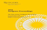 2015 Turfgrass Proceedings - Rutgers University · Jersey Turfgrass Association. The purpose of this document is to provide a forum for the dissemination of information and the exchange