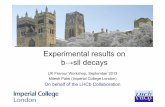 Experimental results on b sll decays · On behalf of the LHCb Collaboration. The interest in b→sll decays • Standard Model has no tree level Flavour Changing Neutral Currents