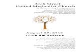 Arch Street United Methodist Churcharchstreetumc.org/wp-content/uploads/2017/08/Bulletin-August-20-2017_1100.pdfAug 20, 2017  · August 20th through Aug 31th 2017 SUN 08/20 8:30 Worship