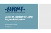 Update on Approach for Capital Program Prioritization · Update on Approach for Capital Program Prioritization Revenue Advisory Board March 8, ... Program Prioritization SGR Ranking