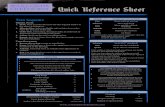 Quick Reference Sheet · 2019. 2. 11. · Quick Reference Sheet HAND-TO-HAND WEAPON CHART WEAPON STRIKE VALUE (SV) SPECIAL RULES Rock 0 Can also be thrown as ranged weapon Cudgel