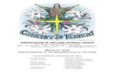 ANNUNCIATION OF THE LORD CATHOLIC CHURCH March 27, 2016 … · 2016. 3. 27. · On Saturday, April 23rd, a maximum of 5,000 gliders will fall from the sky on the Annunciation of the