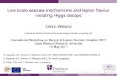 Low scale seesaw mechanisms and lepton flavour violating ...€¦ · Cedric Weiland (IPPP Durham)´ LFV Higgs decays BLV 2017 4 / 20. Inverse Seesaw The inverse seesaw mechanism Lower