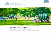 Demystifying Health Metrics - WordPress.com · 1. Introduction In a previous Valuing Nature Paper ‘Demystifying Health’ 1, it was argued that health protection and promotion are