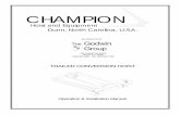 Champion Trailer Conversion Hoist, June 2017champion-hoist.com/pdfs/ChampionTrailerConversionHoistOct2018.pdfGroup TheGodwin 200 CHAMPION DRIVE DUNN, N.C. 28334 (910) 897-4995 FAX: