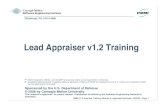 Lead Appraiser v1.2 Training · 2017. 5. 19. · SCAMPI V1.2 Sample Description-2 • Organizational Scope • Project ABC – 84 people, development (Missile C2), ... • Organizational