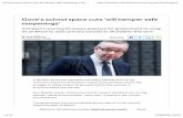Gove's school space cuts 'will hamper safe reopenings ...€¦ · Gove's school space cuts 'will hamper safe reopenings' Architect's warning increases pressure for government to scrap