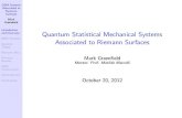 Quantum Statistical Mechanical Systems Associated to Riemann …markjg/surfpresentation2012slides.pdf · • SURF Mentor: Professor Matilde Marcolli • Peers: Adam Jermyn and Aniruddha