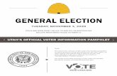 GENERAL ELECTION€¦ · Utah Political Parties Constitution Party - www ... Millard, Utah, & Wasatch County) 101 5th Judicial District Judges (Beaver, Iron, & Washington County)