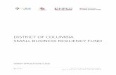 DISTRICT OF COLUMBIA SMALL BUSINESS RESILIENCY FUNDThe DC Small Business Resiliency Fund will be open to District of Columbia local small businesses and independent restaurants with