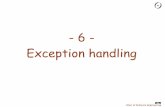 -6 - Exception handlingcse452/Overheads/exceptionsInEiffel.pdf · Exception handling: another approach Introduce notion of contract The need for exceptions arises when a contract