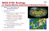 Dr. Stephen Malcolm, Department of Biological Scienceshomepages.wmich.edu/.../Lectures/6150Week11.pdf · Week 11: Abundance & metapopulations Slide - 15! 15. Development of metapopulation
