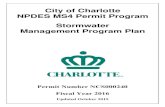 City of Charlotte NPDES MS4 Permit Program Stormwater ......City of Charlotte - Stormwater Management Program Plan – FY 2015 2 potential to cause pollution and harm water quality.