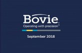September 2018 - Bovie Medical · -Ryan Neinstein, MD Plastic Surgeon . Commercial Strategy • Marketing and selling Renuvion to “early adopters” in the U.S. cosmetic surgery