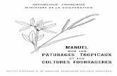 MANUEL PATURAGES TROPICAUX CULTURES FOURRAGEREShorizon.documentation.ird.fr/exl-doc/pleins_textes/... · 2018. 7. 10. · publiés sur Stylosanthes gradlis (119), les plantes fourragères