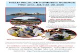 FIELD WILDLIFE FORENSIC SCIENCE · SHOALS MARINE LAORATORY FIELD WILDLIFE FORENSIC SCIENCE FRSC 4943—JUNE 22 - 29, 2020 APPLEDORE ISLAND, ISLES OF SHOALS, *Please note, this amount