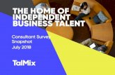 Consultant Survey Snapshot July 2018 - ResponseSourcesnapsho… · Snapshot July 2018. 2. 2 In May/June 2018, Talmix conducted a survey among 40,000 independent consultants. The results