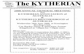 2008 ANNUAL GENERAL MEETING KYTHERIAN ASSOCIATION of … · The KYTHERIAN, JUNE Page 1Page 111 JUNE 2008JUNE 2008 The Newsletter of the Kytherian Association of Australia PO Box A203,