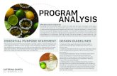 PROGRAM ANALYSIS€¦ · PROGRAM ANALYSIS What does program analysis do? By taking into account the needs of both the client and the user, the design of the space should fit the needs