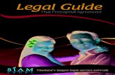 Thai Prenuptial Agreement - Siam Legal International · Prenuptial agreements are allowed pursuant to Thailand law if they meet certain requirements. It is advisable to have a qualified
