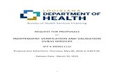 INDEPENDENT VERIFICATION AND VALIDATION (IV&V) SERVICES · 1 Bureau of Health Services Financing REQUEST FOR PROPOSALS For INDEPENDENT VERIFICATION AND VALIDATION (IV&V) SERVICES