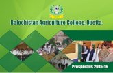 2 Introduction - Balochistan Agriculture Collegebac.edu.pk/PDFs/prospectus/prospectus2015.pdf · Introduction Balochistan Agriculture College, Quetta, was established in October,
