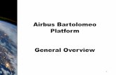Airbus Bartolomeo Platform General Overview · Main Solicitation Focus Area Specific Focus Area Types of Investigations for Bartolomeo Platform Thermal Transport Radiation § Payloads