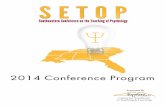 2014 Conference Program - Kennesaw State Universitycetl.kennesaw.edu/sites/default/files/final setop program... · 2019. 12. 18. · cetl.kennesaw.edu/setop | The Center for Excellence