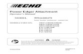 Power Edger Attachment - Echo · 3. Carefully fit attachment drive shaft assembly into coupler (B) to decal assembly line (C), making sure that the inner lower drive shaft engages
