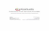 Coloriuris Trust Services Provider...organizational security measures, the profiles of the certificates and the mechanisms of information on the observance of the certificates. 1.4.-