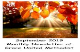 Connecting at Grace United Methodist 8/9/2019 ¢  Connecting at Grace United Methodist Church Pastor