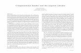 Computational duality and the sequent calculus · tion [47], a system for formalizing mathematical logic and reason-ing. Additionally, this correspondence also includes an algebraic