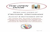 THE OPEN DOOR - Croydon Unitarianscroydonunitarians.org.uk/newsletters/OpenDoor2019-08,09.pdf · “The devil takes the hindmost.” That phrase was originally about a sinking ship,