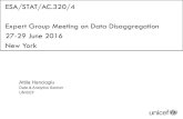 ESA/STAT/AC.320/4 Expert Group Meeting on Data ... · ESA/STAT/AC.320/4 Expert Group Meeting on Data Disaggregation 27-29 June 2016 New York Attila Hancioglu Data & Analytics Section