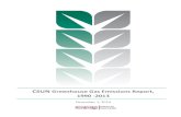 CSUN Greenhouse Gas Emissions Report, 1990 -2013...Jan 12, 2015  · greenhouse gas emissions from 1990 through 2013. 2. Methodology SUN’s greenhouse gas emissions result primarily