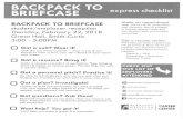 Nebraska Wesleyan University · BACKPACK TO BRIEFCASE BACKPACK TO BRIEFCASE student/ employer reception Thursday, February 22, 201 8 Great Hall, Smith-Curtis 3:00 - 5:OOPM O Got a