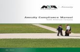 Annuity Compliance Manual...Producer’s Guide to Anti Money Laundering 7-8 Annuity Suitability Information 9 Provide Competent, Customer-Focused Appropriate Sales 10 Financial Planning