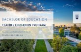 BACHELOR OF EDUCATION - UBC Teacher Education · BACHELOR OF EDUCATION. 2 Presentation Slideshow presentation with guest speakers Q&A Type your questions in the chat box. Questions