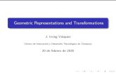 Geometric Representations and Transformations€¦ · Geometric Modeling The world W(R2 or R3) contains closed sets: Robots A W Obstacles O W Representation approaches: Boundary Solid