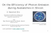 On the Efficiency of Photon Emission during Avalanches in ...ndip.in2p3.fr/ndip08/Presentations/4Wednesday/Matin/170-Otte.pdf · • only photons within a narrow energy interval (1.1eV-1.4eV)