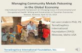 Managing Community Metals Poisoning in the Global Economyeoh2013.aua.am/files/2013/04/Managing-Community-Metals-Poisoni… · Price of Lead 1900-2010 Lead Value (U.S. Geological Survey,