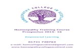 Empowered Learning - The Homeopathy College in Scotland...Homeopathy Training Course Prospectus 2015- 16 Empowered Learning 01721 720763 e-mail: homcollegescotland@gmail.com Welcome