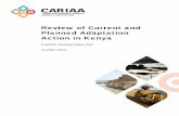 Review of Current and Planned Adaptation Action in Kenya · CARIAA Working Paper #16 . Parry, J-E. 2016. Review of current and planned adaptation action in Kenya. CARIAA Working Paper