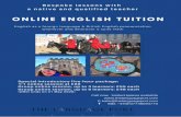Bespoke lessons with a native and qualified teacher ONLINE ... · Bespoke lessons with a native and qualified teacher ONLINE ENGLISH TUITION English as a foreign language 9 British