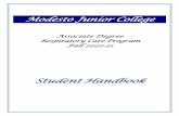 Student Handbook - MJC€¦ · Respiratory care is an allied health specialty employed in the treatment, management, ... It is important to realize that respiratory therapy interrelates