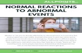 EVENTS TO ABNORMAL NORMAL REACTIONS...NORMAL REACTIONS TO ABNORMAL EVENTS Whether or not you are directly affected by an abnormal event, it is normal to feel anxious about your own