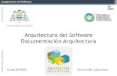 Arquitectura del Software Documentación Arquitectura · Los objetivos de calidad más importantes deberían ser descritos en la sección 1 (quality goals) Arquitectura del Software