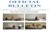 OFFICIAL BULLETIN - VOLUME 91 JANUARY 2006-JUNE 2006 ...4 OFFICIAL BULLETIN, JANUARY 2006-JUNE 2006 46th Annual Water and Wastewater Operator Training Program by Craig Bartholomay,