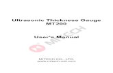 UltrasonicThicknessGauge MT200 User’sManual · UltrasonicThicknessGauge MT200 User’sManual MITECHCO.,LTD.