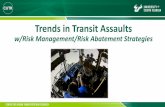 Trends in Transit Assaults...Yet, this is where we are: Bus 0 100 200 300 400 500 600 2008 2009 2010 2011 2012 2013 2014 2015 2016 2017 2018 Bus Transit Assaults - by Injured Person